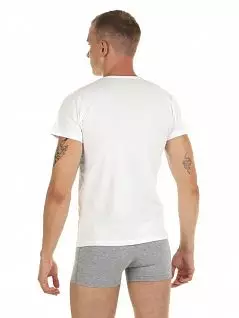 Мужская футболка с круглым вырезом белого цвета DonDon RT501-01_01